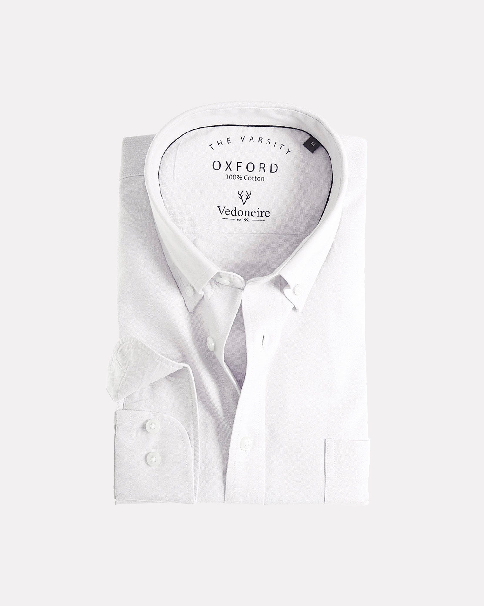 White Varsity Oxford Cotton Shirt