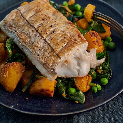 Baked Haddock with Bombay Potatoes